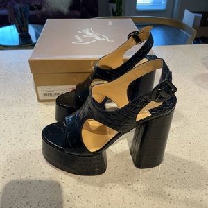 Christian Louboutin platform sandals size 37.5. NIB